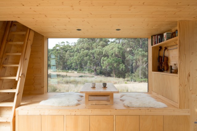 Bruny Island Hideaway, designed by Maguire Devine Architects. Photo: Rob Maver