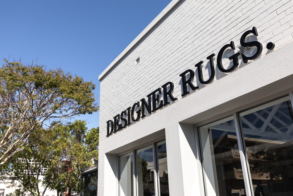Designer Rugs. Photo of facade of showroom.