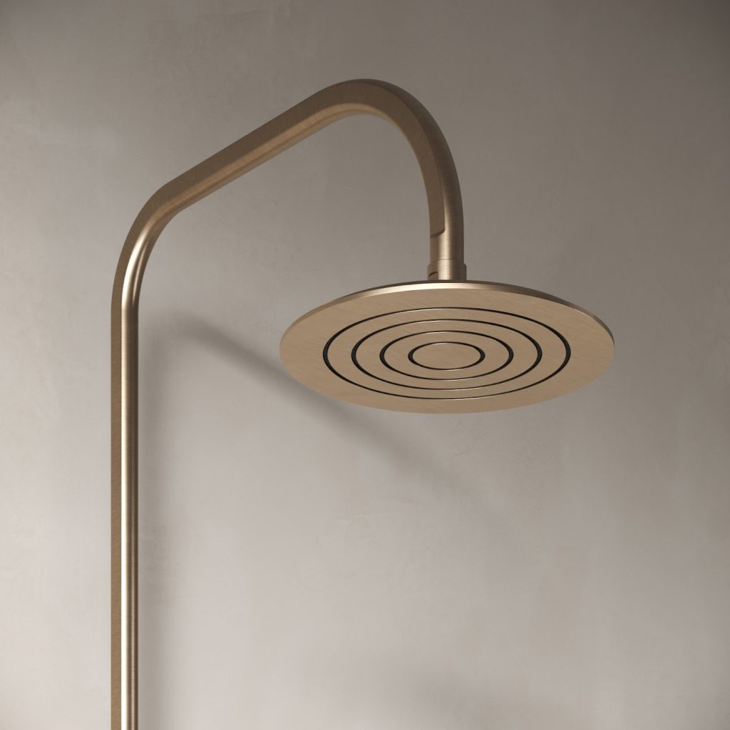 Figura Form Wall Dual Shower Tap System by Faucet Strommen