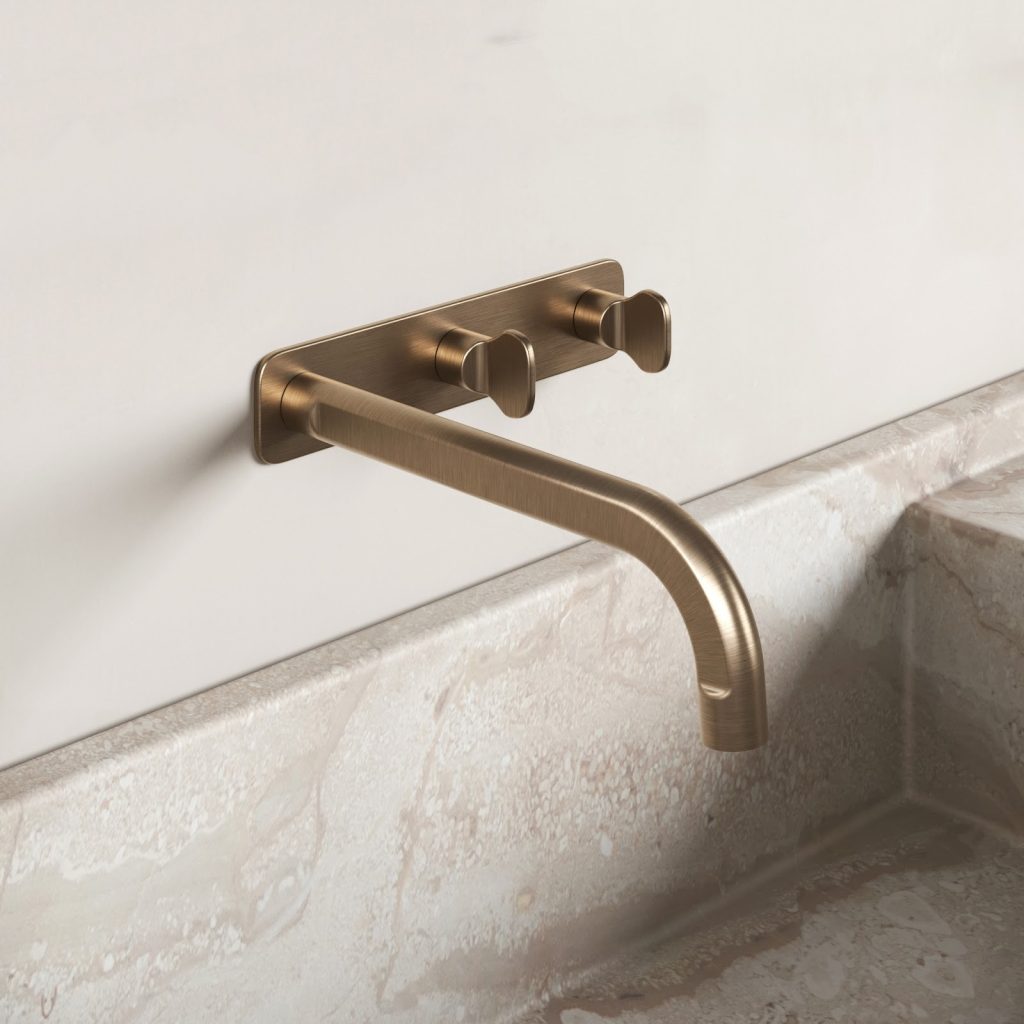 Figura Key Wall Basin Tap Set 200 by Faucet Strommen