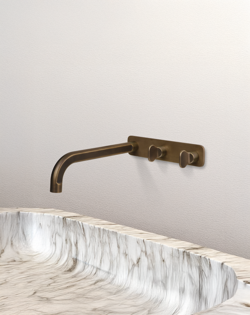 Figura Key Wall Basin Tap Set by Faucet Strommen